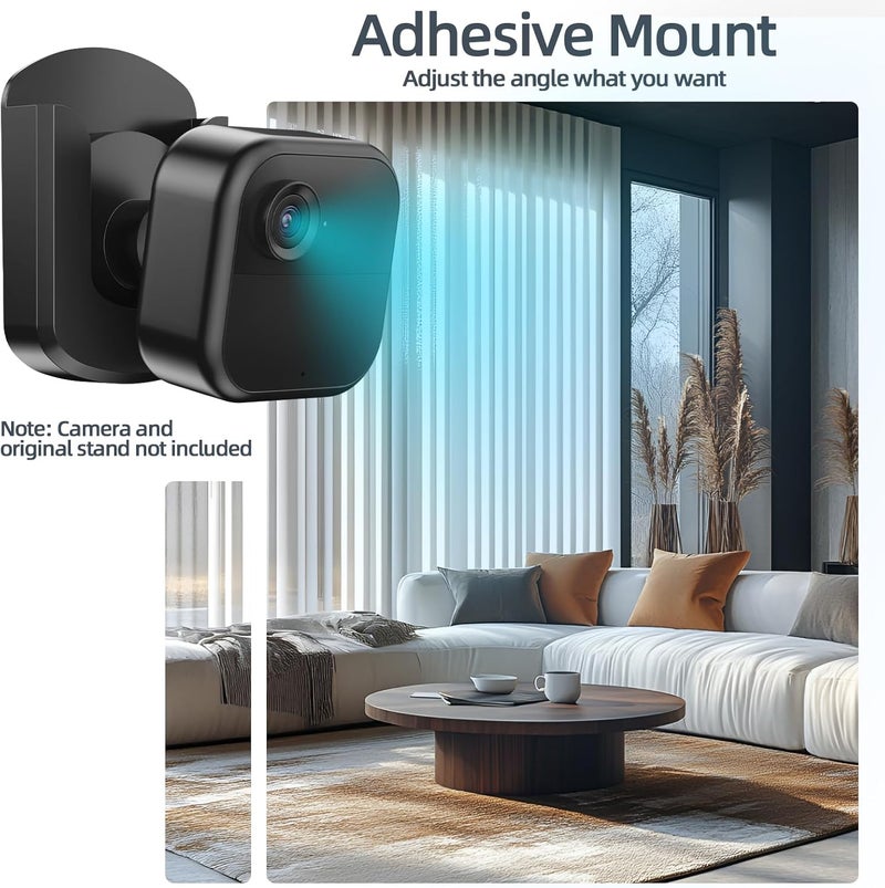 HOGEE 3 Pack Blink Camera No Drilling No Screws Wall Mount Bracket, Adhesive Blink Outdoor Camera Mount for Blink Outdoor 4 /Blink Mini/Mini 2 /Blink Indoor Cameras, Easy to Install (Black) - Image 3